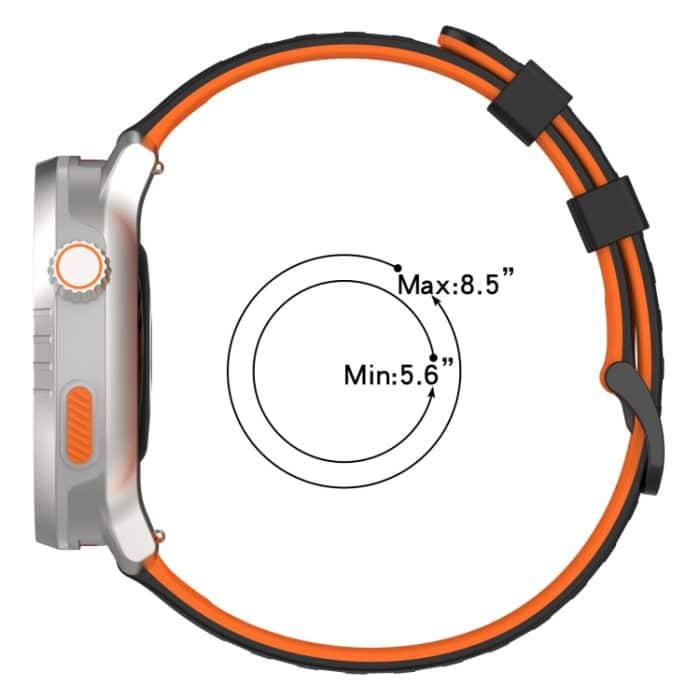 Hohles dreireihiges Loch Zweifarbiges Silikon-Uhrenarmband, For Garmin Watch 22mm – Bild 4