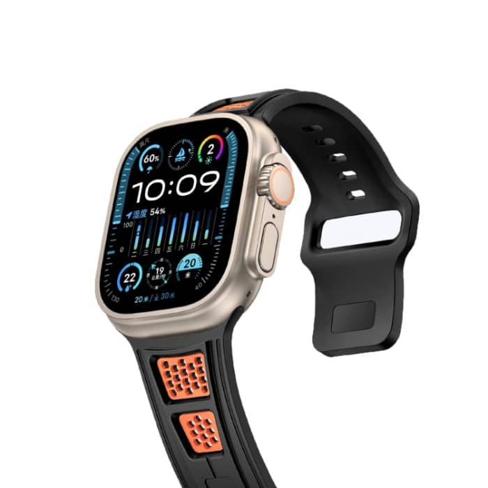 Zweifarbiges Uhrenarmband aus Silikon mit umgekehrter Mesh-Schnalle, For Apple Watch 46mm / 49mm / 45mm / 44mm, For Apple Watch 42mm / 41mm / 40mm / 38mm – Bild 4