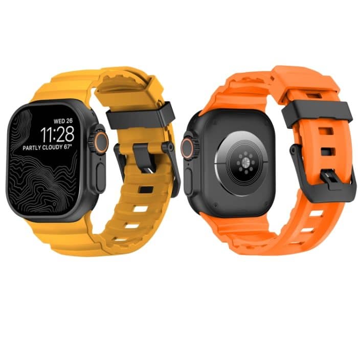 Wild Path Uhrenarmband aus dickem Silikon mit schwarzer Schnalle, For Apple Watch 46mm / 49mm / 45mm / 44mm – Bild 3