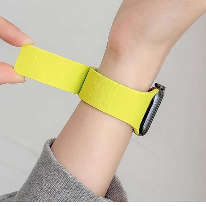 Magnetisches Uhrenarmband aus Silikon mit Litschi-Textur, For Apple Watch 46mm / 49mm / 45mm / 44mm, For Apple Watch 42mm / 41mm / 40mm / 38mm – Bild 7