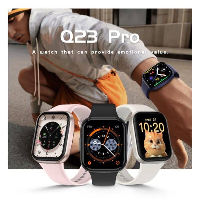 Q23 Pro 1,83-Zoll-Farbbildschirm IP68 wasserdichte Bluetooth-Anruf-Smartwatch, unterstützt Gesundheitsüberwachung – Bild 2