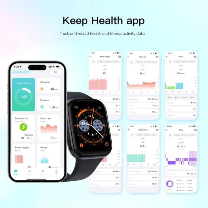 Q23 Pro 1,83-Zoll-Farbbildschirm IP68 wasserdichte Bluetooth-Anruf-Smartwatch, unterstützt Gesundheitsüberwachung – Bild 15