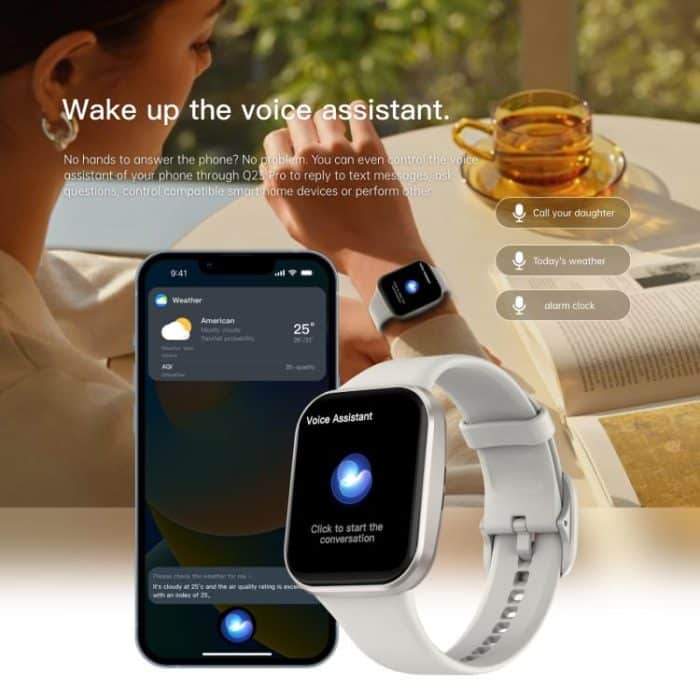 Q23 Pro 1,83-Zoll-Farbbildschirm IP68 wasserdichte Bluetooth-Anruf-Smartwatch, unterstützt Gesundheitsüberwachung – Bild 7