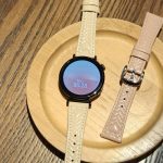 18 mm Lederarmband mit Prägung in Herzform, For Garmin Forerunner 265S – Bild 5