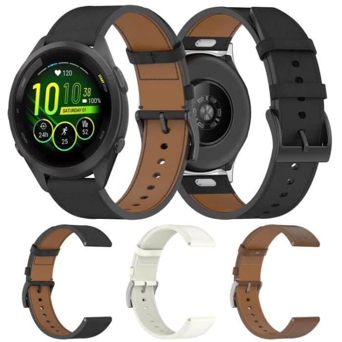 18 mm Lederarmband mit Druckknopf, For Garmin Forerunner 265S – Bild 2