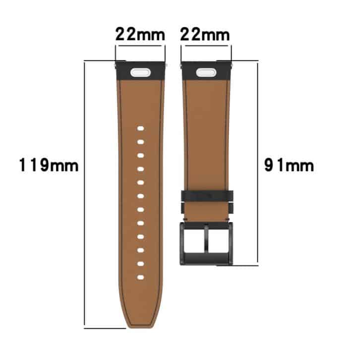22 mm Lederarmband mit Druckknopf, For Garmin Venu 3 – Bild 3