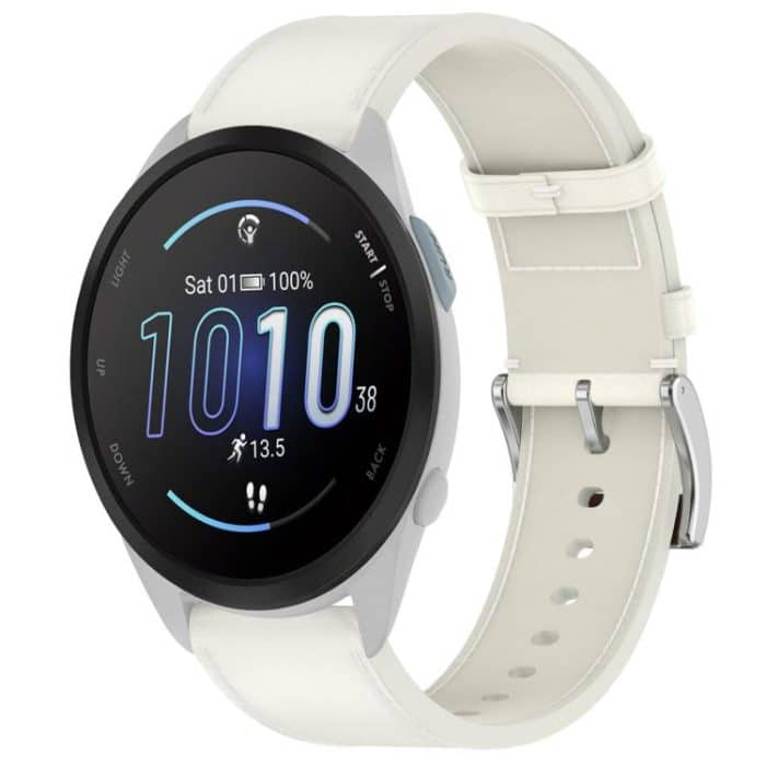 SYA002798001A.jpg 20 mm Lederarmband mit Druckknopf, For Garmin Forerunner 165 – Bild 1