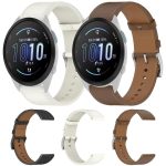 20 mm Lederarmband mit Druckknopf, For Garmin Forerunner 165 – Bild 2