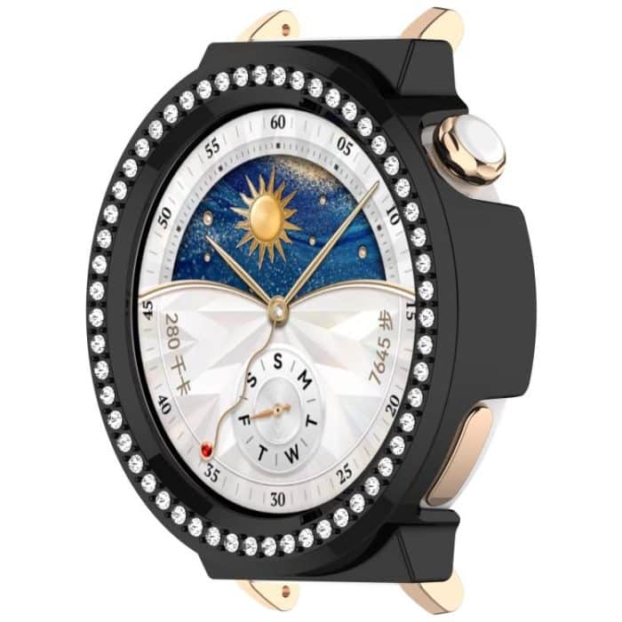 Einreihiges Diamant-Halbabdeckungs-PC-Hohluhr-Schutzgehäuse, For Huawei Watch GT5 Pro 42mm – Bild 6
