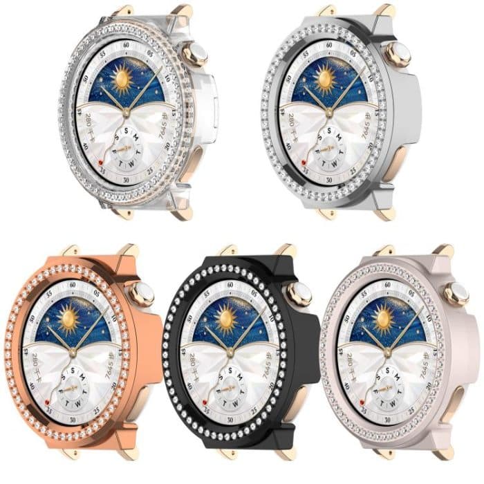 Einreihiges Diamant-Halbabdeckungs-PC-Hohluhr-Schutzgehäuse, For Huawei Watch GT5 Pro 42mm – Bild 5