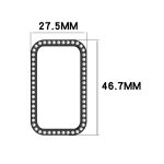 Einreihiges Diamant-Halbabdeckungs-PC-Hohluhr-Schutzgehäuse, For Huawei Band 10 / 9 / 8 – Bild 3