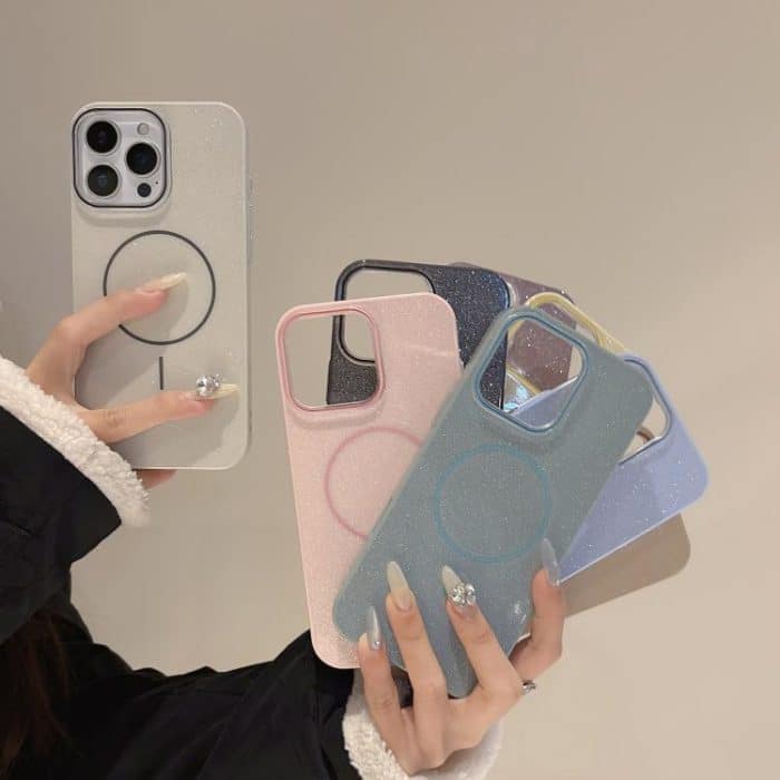 Glitzernde MagSafe Thin Circle TPU-Telefonhülle, For iPhone 14, For iPhone 14 Pro, For iPhone 14 Pro Max – Bild 2
