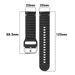20 mm Silikon-Uhrenarmband mit gewellter Maserung und Nähten, For Garmin Forerunner 165 – Bild 5
