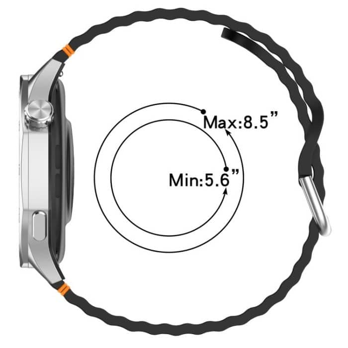 Uhrenarmband aus Silikon mit gewellter Maserung und Nähten, 22 mm, For Garmin Venu 3 – Bild 4