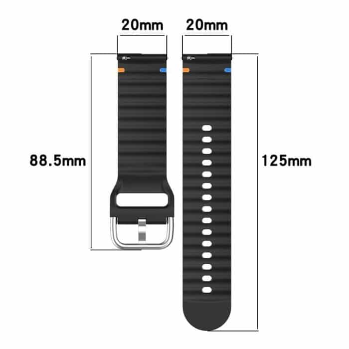 Uhrenarmband aus Silikon mit gewellter Maserung und Nähten, 22 mm, For Garmin Venu 3 – Bild 5