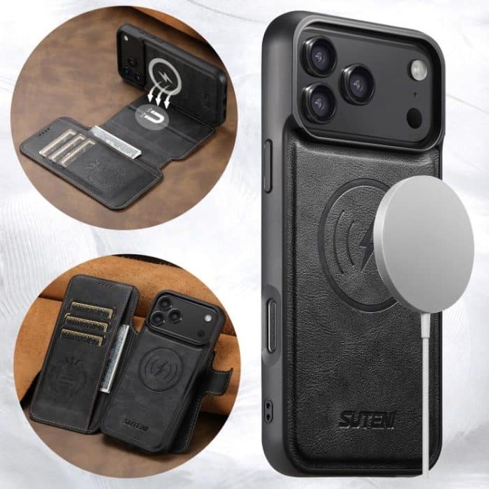Suteni Q05 2-in-1 Multifunktions-Abnehmbare Brieftasche MagSafe-Telefonhülle, For iPhone 16 Pro Max, For iPhone 16 Pro, For iPhone 16 Plus, For iPhone 16, For iPhone 15 Pro Max, For iPhone 15 Pro, For iPhone 15 Plus, For iPhone 15 – Bild 6