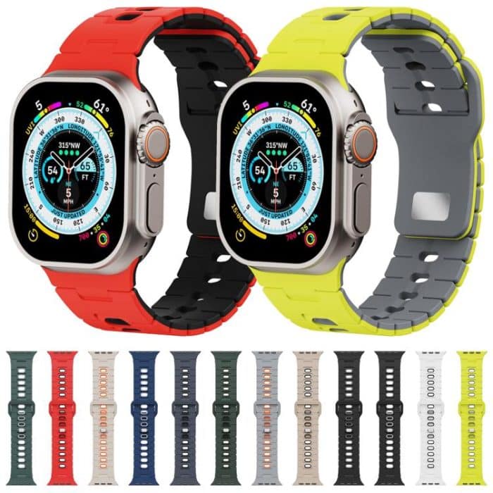 Two Tone Silicone Watch Band, For Apple Watch 46mm / 49mm / 45mm / 44mm, For Apple Watch 42mm / 41mm / 40mm / 38mm – Bild 2