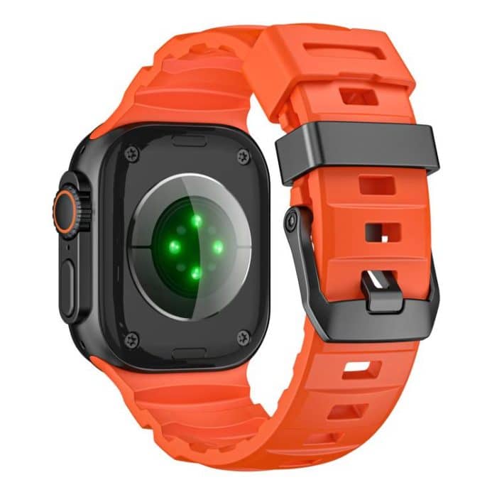 Black Buckle Field Path Fluororubber Watch Band, For Apple Watch 46mm / 49mm / 45mm / 44mm – Bild 7