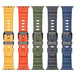 Black Buckle Field Path Fluororubber Watch Band, For Apple Watch 46mm / 49mm / 45mm / 44mm – Bild 3