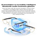 W100B Smart Glasses, Support AI Conversation / AI Intelligent Translation / Bluetooth Call – Bild 2