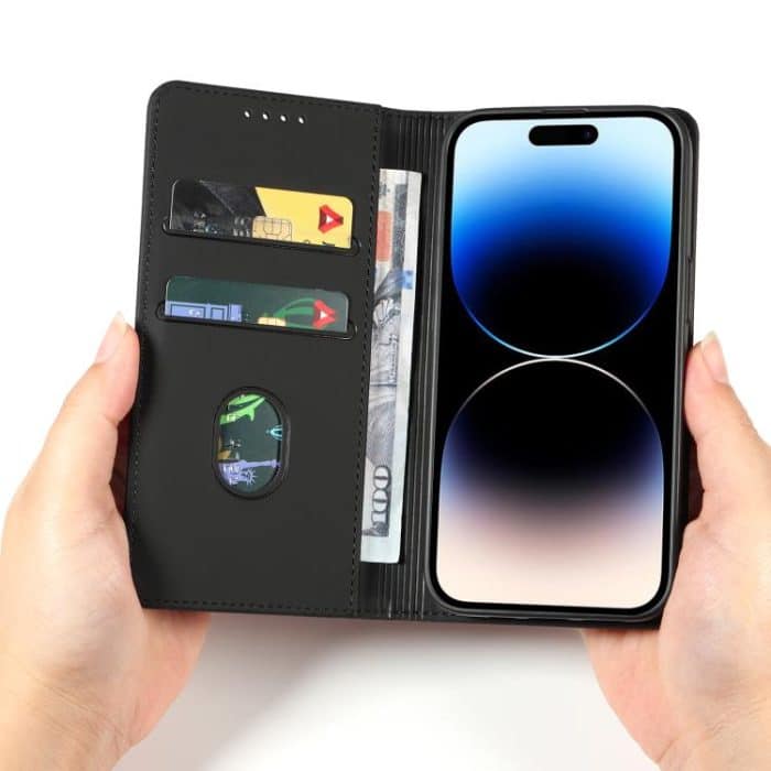 Magnetism Skin Feel Card Holder Leather Phone Case, For iPhone 16 Pro, For iPhone 16 Pro Max, For iPhone 16 Plus, For iPhone 16 – Bild 6