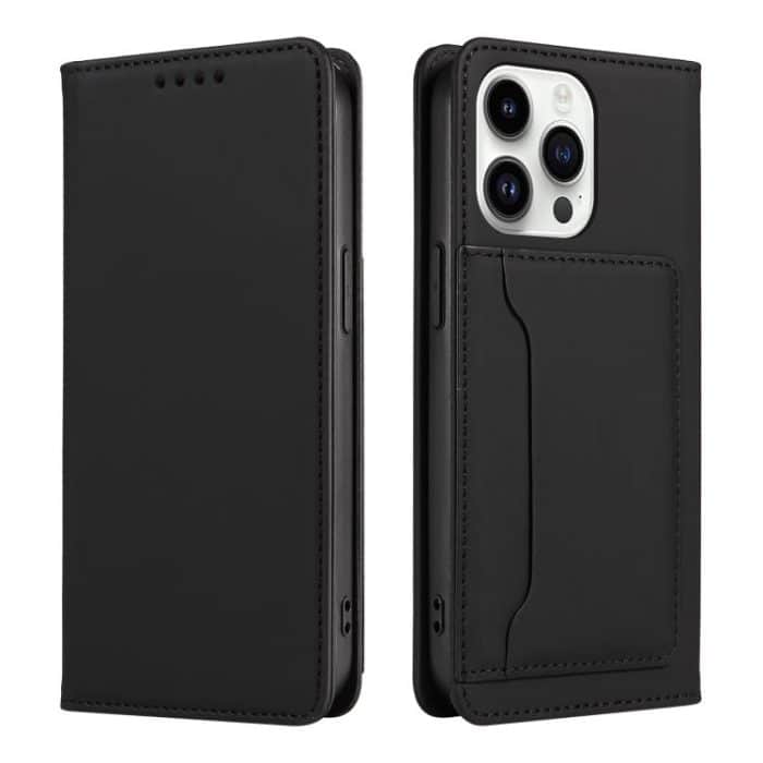 Magnetism Skin Feel Card Holder Leather Phone Case, For iPhone 15 Pro Max, For iPhone 15 Pro, For iPhone 15 Plus, For iPhone 15 – Bild 3