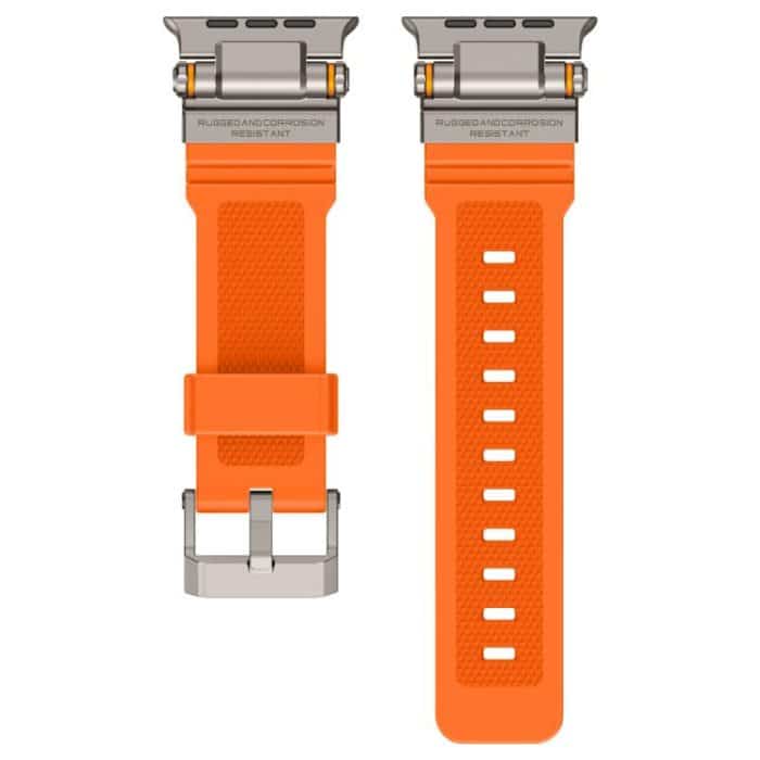 Metal Connector Explorer Silicone Watch Band, For Apple Watch 42 / 44 / 45 / 46 / 49mm – Bild 4
