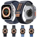 Kalebol Cool Denim Nylon Hook and Loop Fastener Watch Band, For Apple Watch 46mm / 49mm / 45mm / 44mm, For Apple Watch 42mm / 41mm / 40mm / 38mm – Bild 2