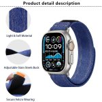 Kalebol Cool Denim Nylon Hook and Loop Fastener Watch Band, For Apple Watch 46mm / 49mm / 45mm / 44mm, For Apple Watch 42mm / 41mm / 40mm / 38mm – Bild 4