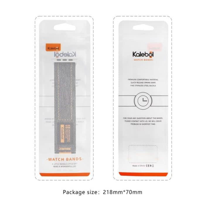 Kalebol Cool Denim Nylon Hook and Loop Fastener Watch Band, For Apple Watch 46mm / 49mm / 45mm / 44mm, For Apple Watch 42mm / 41mm / 40mm / 38mm – Bild 5