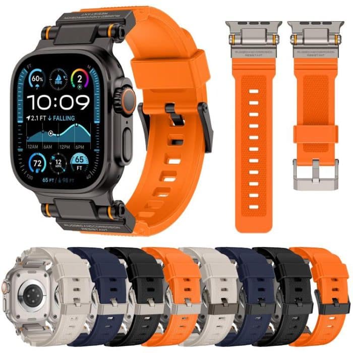 Kalebol Outdoor Explorer Metal Connector TPU Watch Band, For Apple Watch 46mm / 49mm / 45mm / 44mm – Bild 4