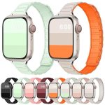 Tri-beads I-shaped Slim Magnetic Silicone Watch Band, For Apple Watch 46mm / 49mm / 45mm / 44mm, For Apple Watch 42mm / 41mm / 40mm / 38mm – Bild 2