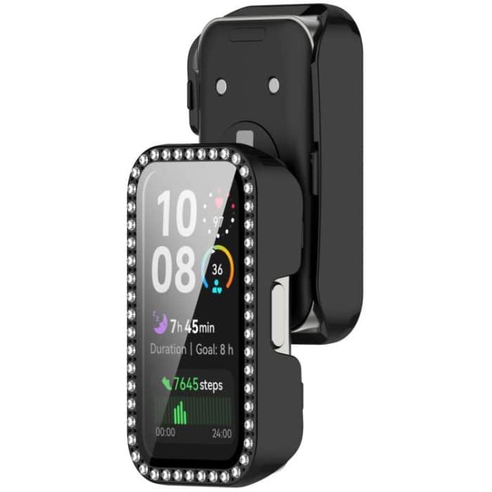 Single Row Diamond Tempered Film Integrated PC Watch Case, For Huawei Band 10 / 9 / 8 – Bild 7