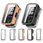 Single Row Diamond Tempered Film Integrated PC Watch Case, For Huawei Band 10 / 9 / 8 – Bild 2