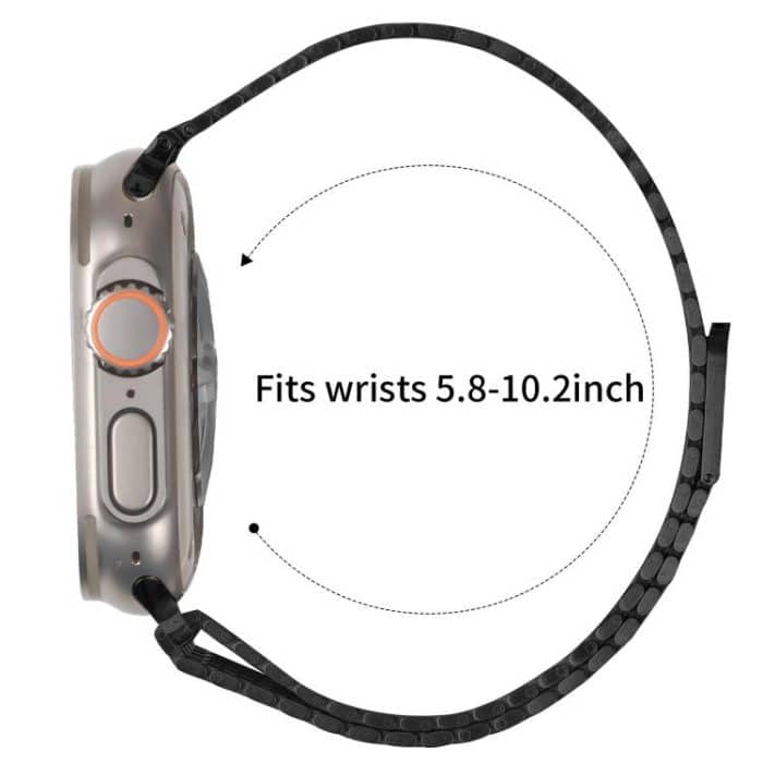 Nine-Bead Magnetic Loop Steel Watch Band, For Apple Watch 46mm / 49mm / 45mm / 44mm, For Apple Watch 42mm / 41mm / 40mm / 38mm – Bild 4