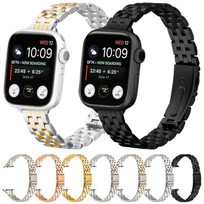 Small Waist Slingshot Buckle Steel Watch Band, For Apple Watch 46mm / 49mm / 45mm / 44mm, For Apple Watch 42mm / 41mm / 40mm / 38mm – Bild 2