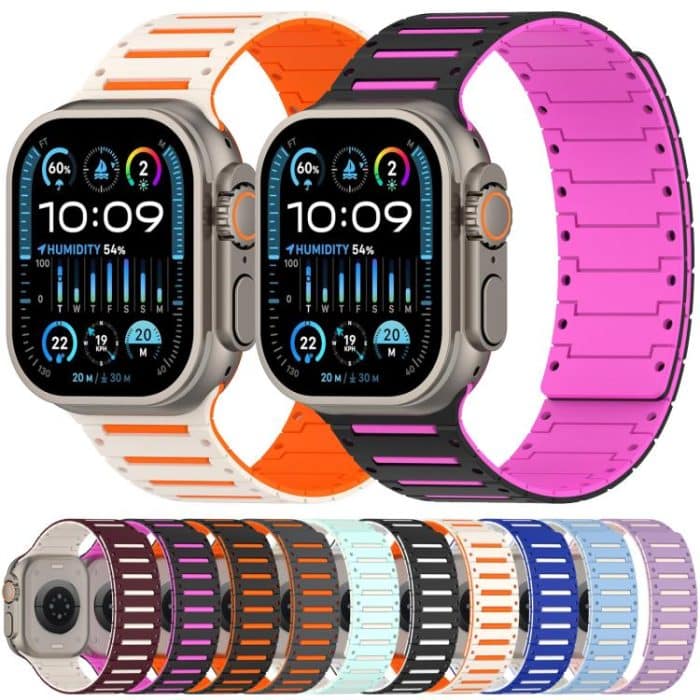 Colorful Spirit Piano Soft Magnetic Two-tone Watch Band, For Apple Watch 46mm / 49mm / 45mm / 44mm – Bild 2
