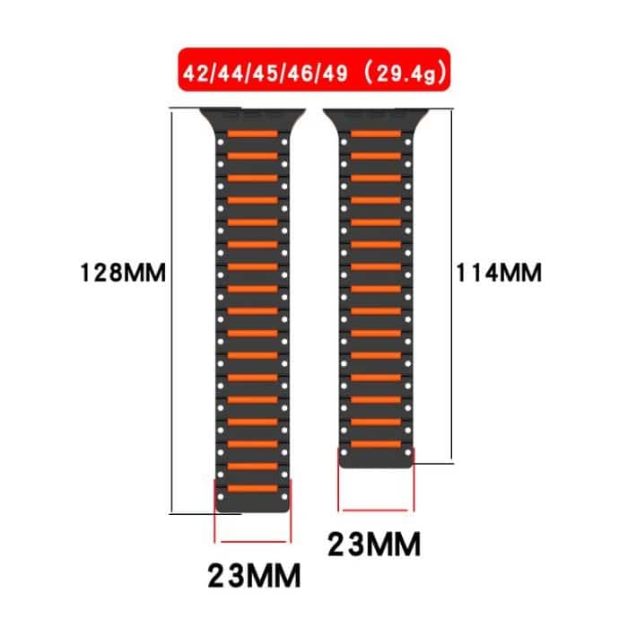 Colorful Spirit Piano Soft Magnetic Two-tone Watch Band, For Apple Watch 46mm / 49mm / 45mm / 44mm – Bild 3