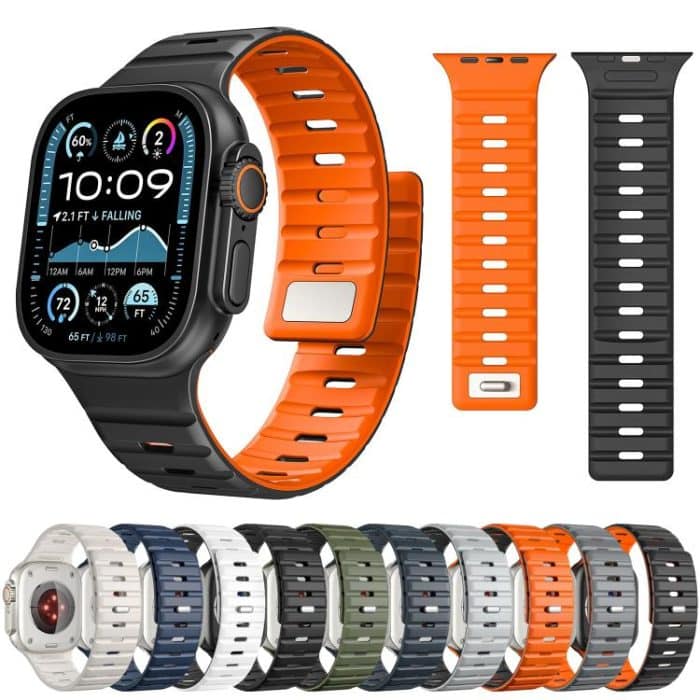 Norman Magnetic Silicone Watch Band, For Apple Watch 46mm / 49mm / 45mm / 44mm, For Apple Watch 42mm / 41mm / 40mm / 38mm – Bild 2