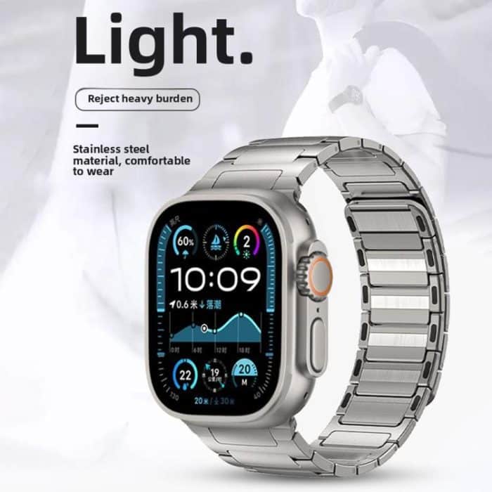 I-Beam Magnetic Stainless Steel Strap, For Apple Watch 46mm / 49mm / 45mm / 44mm, For Apple Watch 42mm / 41mm / 40mm / 38mm – Bild 4