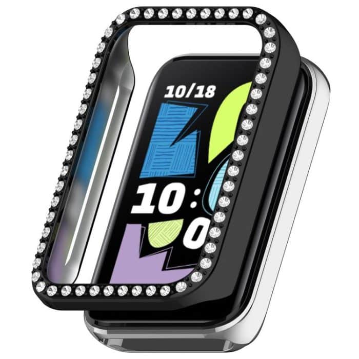 SYA002912201A.jpg Single Row Diamond Half Coverage Hollow PC Watch Protective Case, For Honor Band 10 – Bild 1