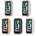 Single Row Diamond Half Coverage Hollow PC Watch Protective Case, For Honor Band 10 – Bild 4