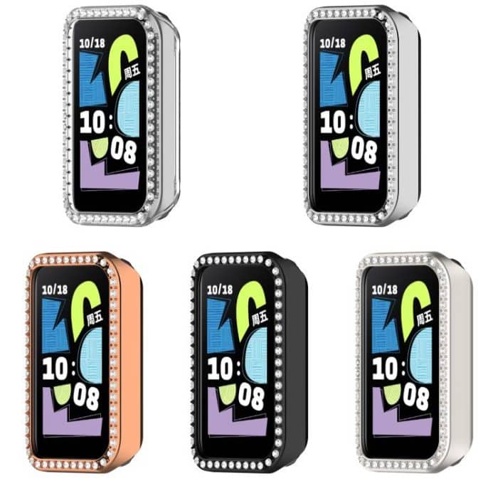 Single Row Diamond Half Coverage Hollow PC Watch Protective Case, For Honor Band 10 – Bild 4