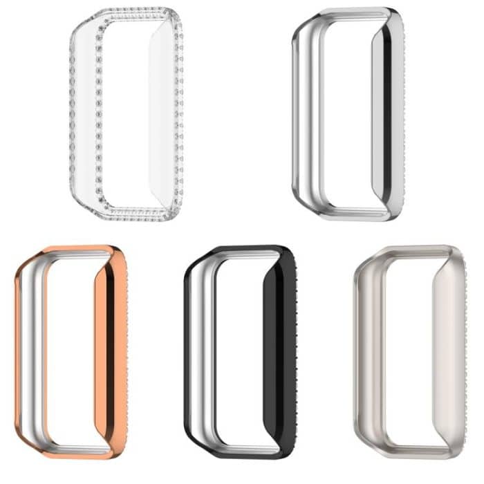 Single Row Diamond Half Coverage Hollow PC Watch Protective Case, For Honor Band 10 – Bild 5