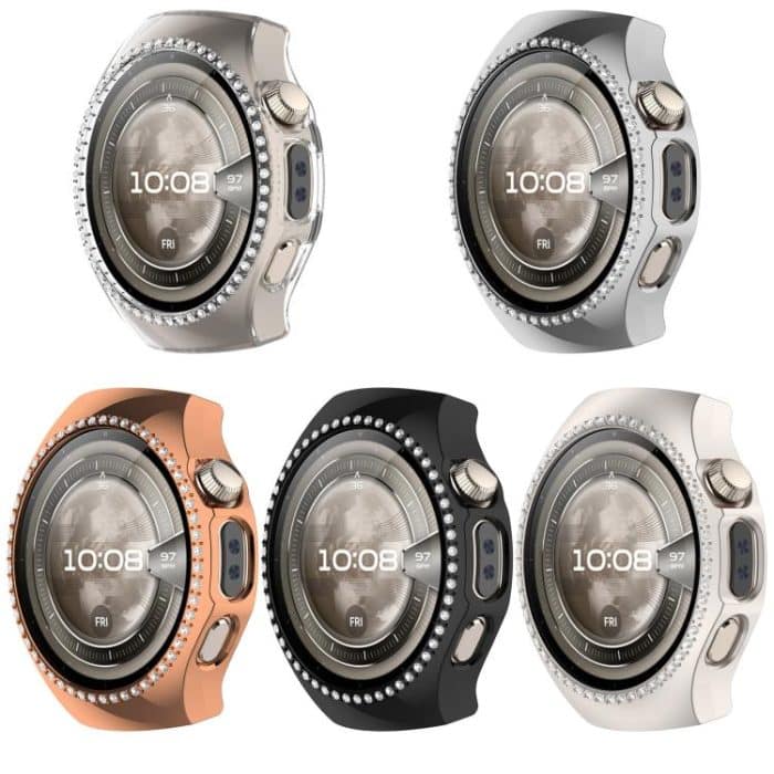 Single Row Diamond Half Coverage Hollow PC Watch Protective Case, For Huawei Watch 5 42mm, For Huawei Watch 5 46mm – Bild 5