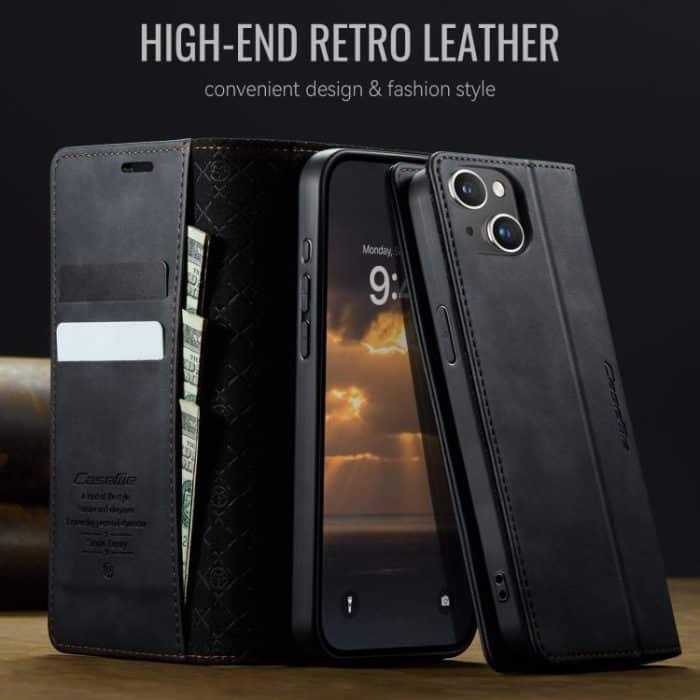CaseMe 033 Calf Leather Lining Microfibre RFID Blocking Phone Case, For iPhone 16, For iPhone 15 Pro Max, For iPhone 15 Pro, For iPhone 15 Plus – Bild 4