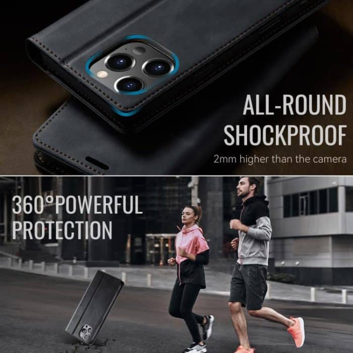 CaseMe 033 Calf Leather Lining Microfibre RFID Blocking Phone Case, For iPhone 15, For iPhone 14 Plus, For iPhone 14, For iPhone 14 Pro – Bild 6