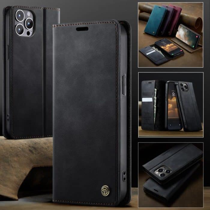 CaseMe 033 Calf Leather Lining Microfibre RFID Blocking Phone Case, For iPhone 15, For iPhone 14 Plus, For iPhone 14, For iPhone 14 Pro – Bild 7