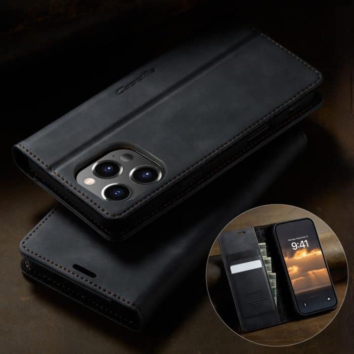 CaseMe 033 Calf Leather Lining Microfibre RFID Blocking Phone Case, For iPhone 15, For iPhone 14 Plus, For iPhone 14, For iPhone 14 Pro – Bild 10