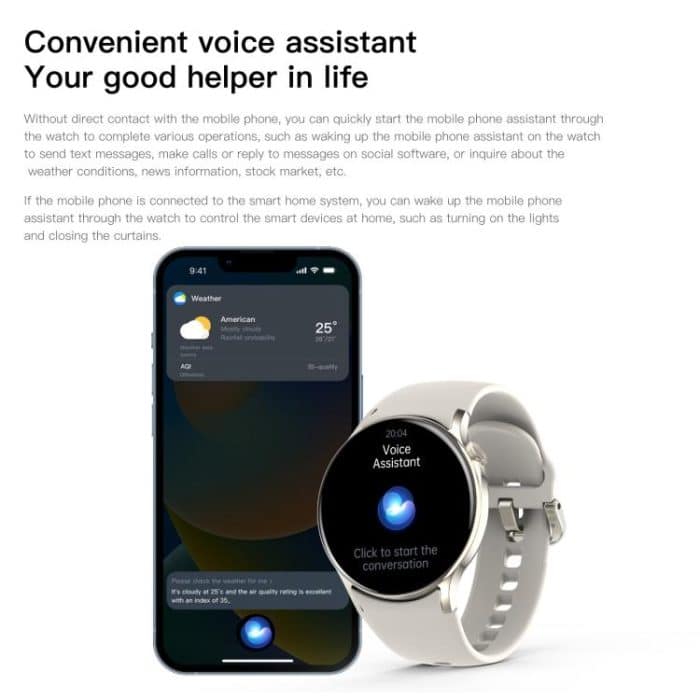 Sense 6 1.43 AMOLED Screen IP68 Waterproof Bluetooth Call Smartwatch Supports Health Monitoring – Bild 12